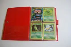 Vintage Pokemon Folder With Complete Non Holo Evolutions Set Rares Etc 72 Cards - Image 2