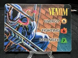 Marvel Overpower Card Game CCG Venom Hero Card ~MP~ Fleer 1995 - Image 1
