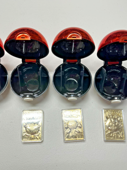 1999 Pokemon 23 K Gold Plated Pokemon Cards Set of 5 in Pokeball Cases - Image 5