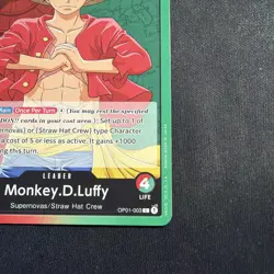 Monkey.D.Luffy OP01-003 Leader - Romance Dawn One Piece Card - Image 5