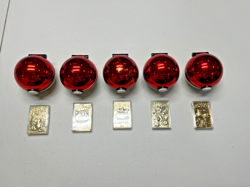 1999 Pokemon 23 K Gold Plated Pokemon Cards Set of 5 in Pokeball Cases - Image 1