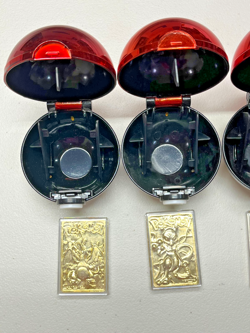 1999 Pokemon 23 K Gold Plated Pokemon Cards Set of 5 in Pokeball Cases - Image 3