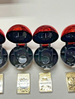 1999 Pokemon 23 K Gold Plated Pokemon Cards Set of 5 in Pokeball Cases - Image 4