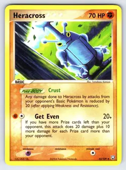 Heracross 43/109 EX Team Rocket Returns Pokemon Card Komiya Artwork - Lp/Mp - Image 1