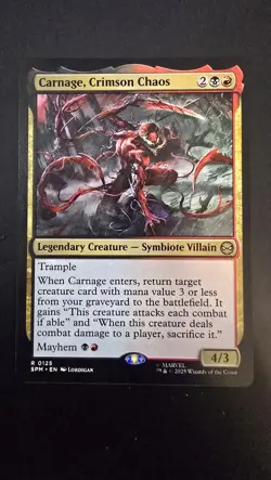 Carnage, Crimson Chaos R Marvel's Spider-Man 125 NM - Image 1