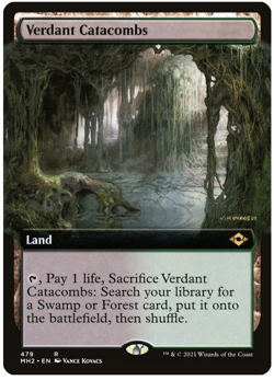 1x Verdant Catacombs - Extended Art Modern Horizons 2 NM MTG - Image 1