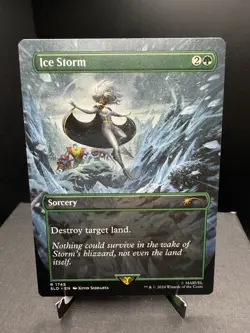 MTG Secret Lair Drop Ice Storm Borderless Regular NM! - Image 1