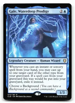 Gale, Waterdeep Prodigy #72 Commander Legends: Battle for Baldur's Gate - Image 1