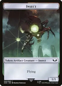 Necron Warrior - Insect Double Sided Token [Universes Beyond: Warhammer 40K] MTG - Image 2