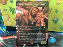 Barret, Avalanche Leader (Borderless) (Chocobo Track Foil) Commander: Final... - Image 1