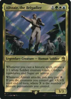 MTG Alistair, the Brigadier (Surge Foil) Foil NM Doctor Who Magic - Image 1