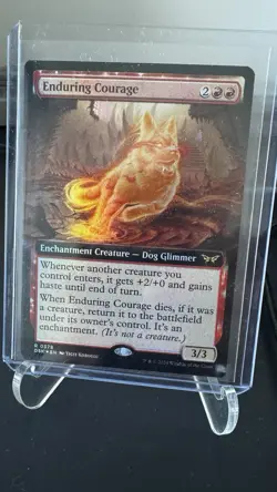 Magic MTG Duskmourn HOH Enduring Courage Extended Art Foil Rare 0378 - Image 1