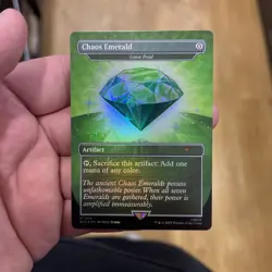 Chaos Emerald (Lotus Petal) Green 7031 Secret Lair Drop Sonic Bonus MTG NM FOIL - Image 1