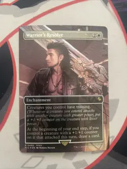 In Hand! MTG Warrior's Resolve (Borderless) Foil #0465 - Final Fantasy Gladiolus - Image 1