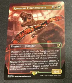 Magic The Gathering Jurassic world collection Ravenous Tyrannosaurus Borderless - Image 1