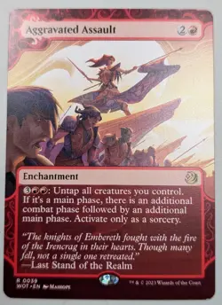 Aggravated Assault Wilds of Eldraine: Enchanting Tales Regular - Image 1