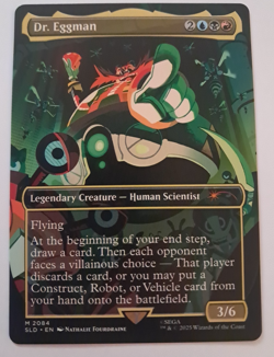 Dr. Eggman Borderless NM Secret Lair Sonic the Hedgehog MTG Magic the Gathering - Image 1