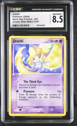 CGC 8.5 Jirachi 2004 Black Star Promos 021 Jirachi: Wish Maker DVD Pokemon Card - Image 1