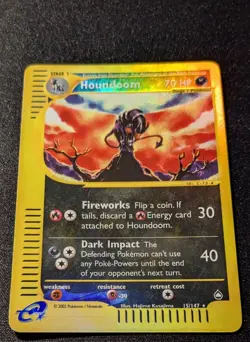 Pokemon AQUAPOLIS - #15/147 Houndoom - Reverse Holo - ENG - Lightly Played - Image 3