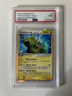2006 Pokemon Dragon Frontiers Tyranitar ex 99/101 PSA 9 MINT - Image 1