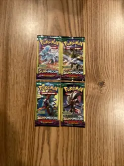 Pokemon TCG Guardians Rising Booster Pack Art Set of 4 SEALED 3 Cards - Image 1