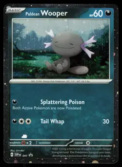 Paldean Wooper 041 Cosmos Holo Pokemon Black Star Promo NM - Image 1