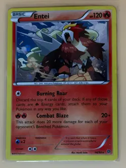 Entei 14/98 Pokemon TCG Holo Rare XY Ancient Origins Cosmos 2015 - Image 1