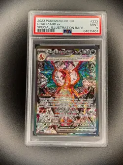 2023 Pokemon Obsidian Flames Charizard EX Special Illustration Rare #223 PSA 9 - Image 1