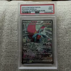 PSA 9 Roaring Moon ex - 251/182 - PAR Paradox Rift Graded Pokemon - Image 1