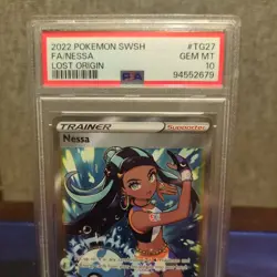 Pokemon TCG Nessa Lost Origin Trainer Gallery Full Art #TG27 PSA 10 Gem Mint - Image 2