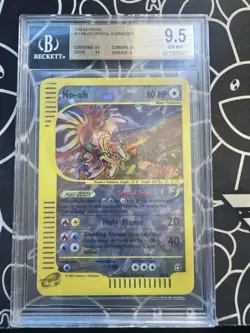 Pokemon Skyridge Ho-Oh Crystal 11/12 Oversized BGS 9.5 Subgrades - Image 1