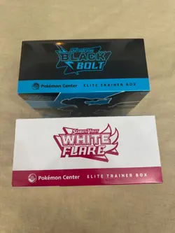 New Sealed Pokemon Center Exclusive ETB Black Bolt & White Flare 2 x ETB - Image 5