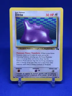 1999 Pokemon TCG Ditto Fossil Unlimited Rare Non-Holo 18/62 Collectible Vintage - Image 1