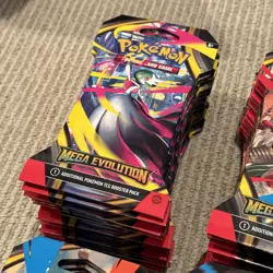 Pokemon Mega Evolution Phantasmal Flames Lot Of 63 Sleeved Booster Pack - Image 2