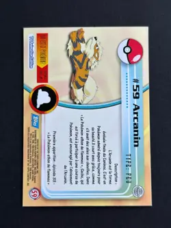 Pokemon - TV Animation - TOPPS - #59 Arcanin HOLO - Blue Logo - NEUF - Image 2