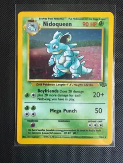Pokemon TCG Nidoqueen Jungle 7/64 Holo Unlimited Holo Rare - Image 1