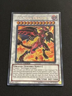 Yugioh Red Nova Dragon CT07-EN005 Secret Rare Limited Edition LTD VLP/LP - Image 1