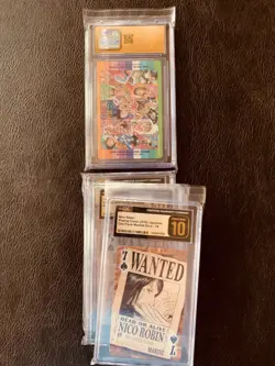 4 - One Piece 2015 Nico Robin, X-Drake, Urouge & Masira Wanted Deck Cards - Image 2