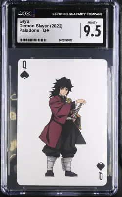 Demon Slayer Playing Card (Poker) - Giyu Tomioka (Queen of Spades) CGC 9.5 - Image 1