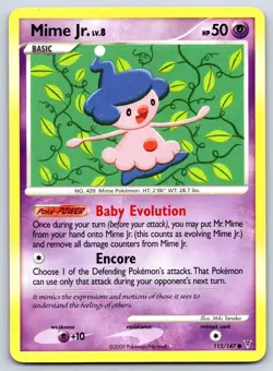 Mime Jr - Platinum Supreme Victors 115/147 Miki Tanaka Pokemon Card MP - Image 1
