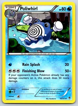 Poliwhirl - XY Furious Fists 16/111 Kanako Eo Pokemon 151 Card NM - Image 1
