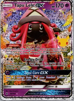 Tapu Lele GX 60/145 Pokemon Celebrations Classic Collections Holo Full Art Card - Image 1