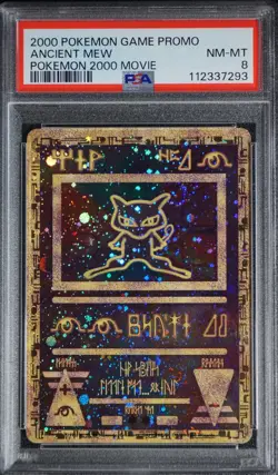 2000 Pokemon Ancient Mew PSA 8 NM-MT Pokemon Movie Game Promo Double Holo Card - Image 1