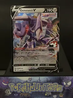Pokemon Card Genesect V 185/264 Ultra Rare Prize Pack Series 2 Stamped Promo NM - Image 1