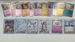 pokemon paldean fates card lot full art trainer holos and reverse holo gardevoir - Image 1