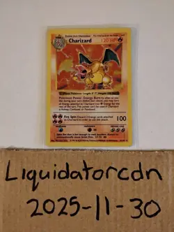 Pokemon TCG Charizard Holo Shadowless Card 004/102 Base Set 1999 - Image 3