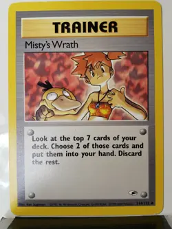 Misty's Wrath 114/132 - NM - Gym Heroes Pokemon Card - $2 Combined Shipping - Image 1