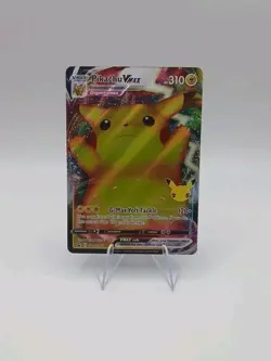 Pokemon Pikachu VMAX SWSH062 Celebrations Full Art Black Star Promo Card - Image 1
