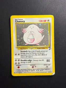 Chansey Base Set 2 - Holo Rare - 3/130 - Pokemon WOTC Heavy Played (HP) TCG Card - Image 1