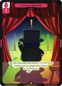Vibes TCG FOIL A Drop in Attention - Enter the Huddle Card # 021 - Image 1